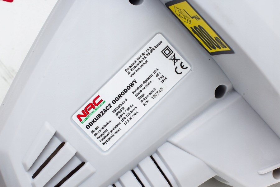 Električni usisavač i puhač lišća NAC VBE300-AS-G, 3000W, 3-u-1