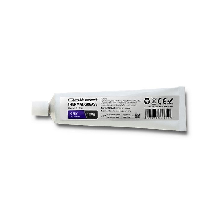 Qoltec 51654 Thermal grease 4.63 W/m-K | 100g | grey-1