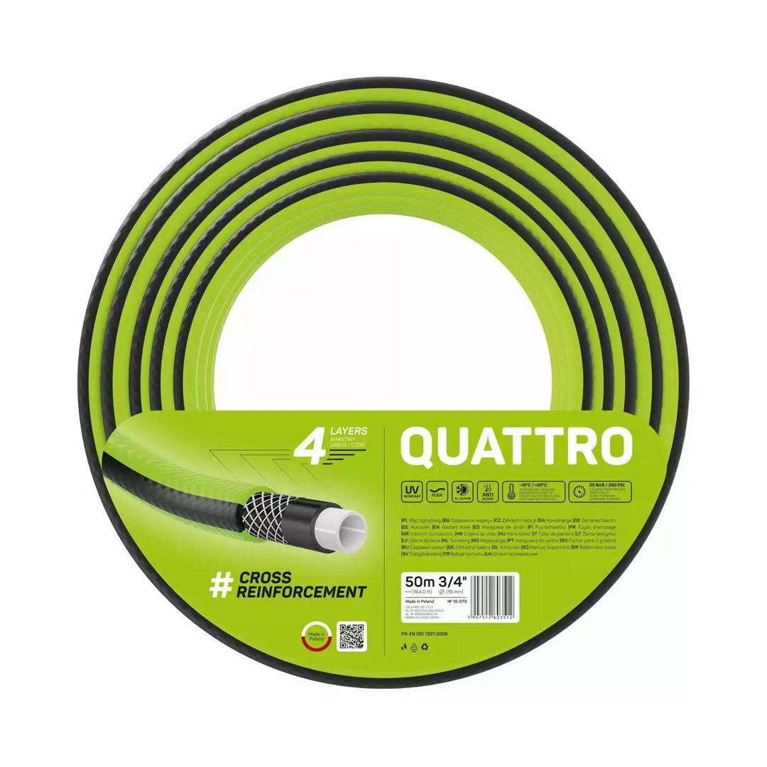 Vrtno crijevo CELLFAST QUATTRO 50m 3/4"-1