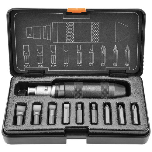 Udarni odvijač NEO TOOLS 04-210 set 11 komada (1/2", CrV čelik, metalni kofer)-0