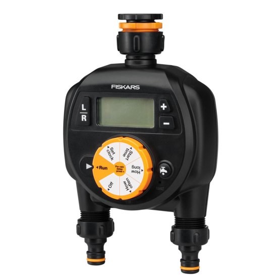 Digitalni tajmer za navodnjavanje FISKARS 1054792 crna boja-1