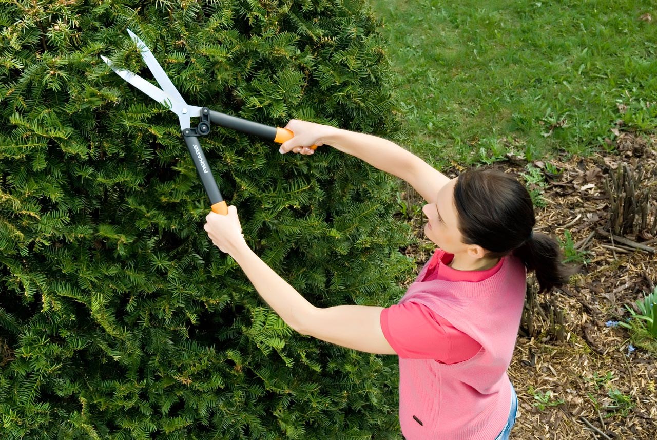 Škare za živicu FISKARS HS52 (dužina 544 mm, težina 610 g, ravni nož, plastične ručke)-1
