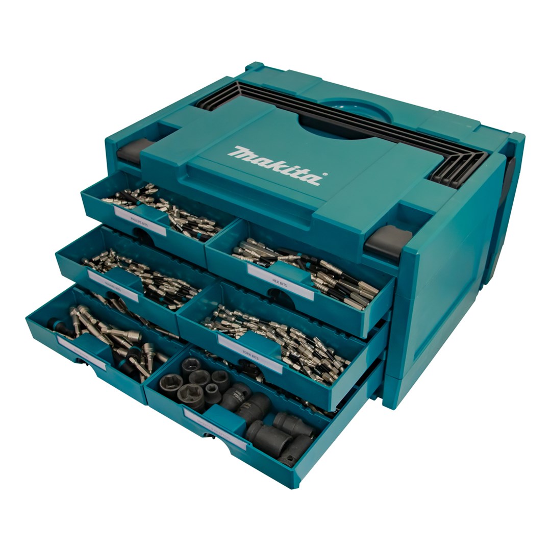 Kofer s ladicama MAKITA MAKPAC (6 pretinaca, crna boja, dimenzije 395x295x215 mm)-1