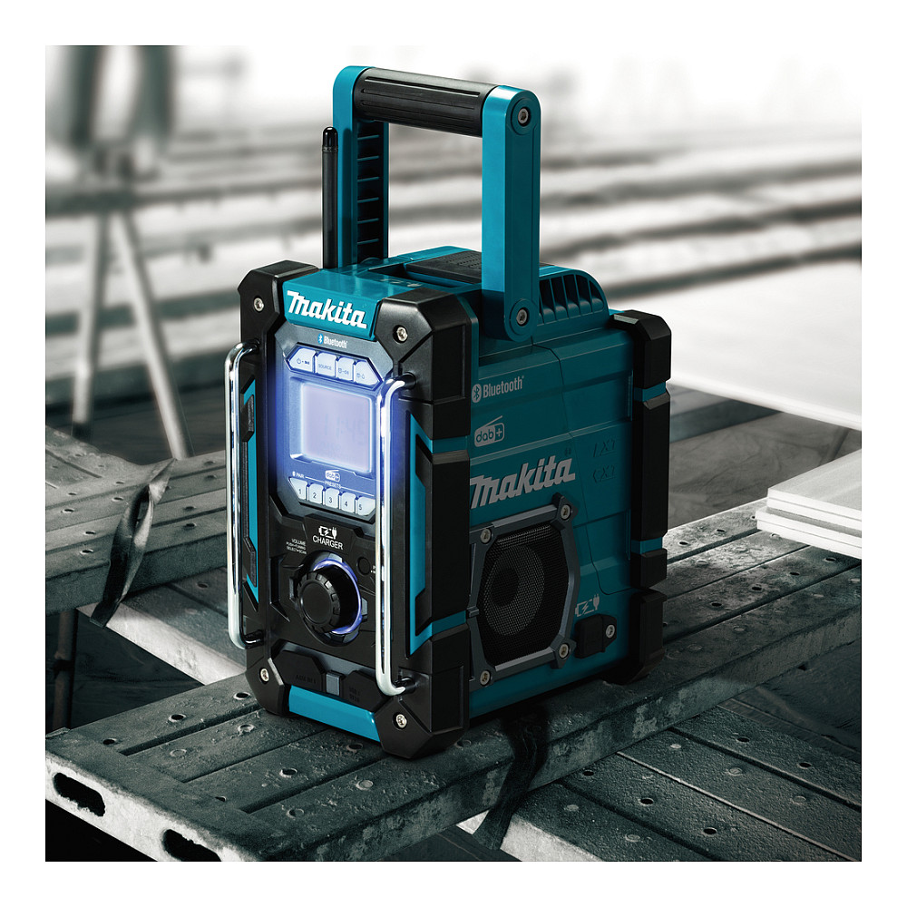 Radio MAKITA DMR301 (DAB/DAB+/FM/AM, Bluetooth 4.2, USB Type-A, AUX, IP64, crna i teal boja)-1
