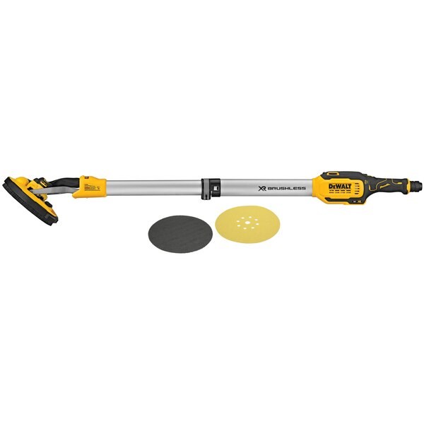 Brušilica za gips DEWALT 18V XR (Teleskopska drška, Brushless motor, Podesiva brzina, Baterija uključena, Crna)