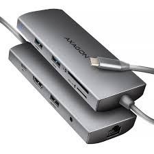 Multiport Hub AXAGON HMC-8HLSA (3x usb-a, 4k/60hz hdmi, gigabit lan, sd/microsd, pd 100w)-0
