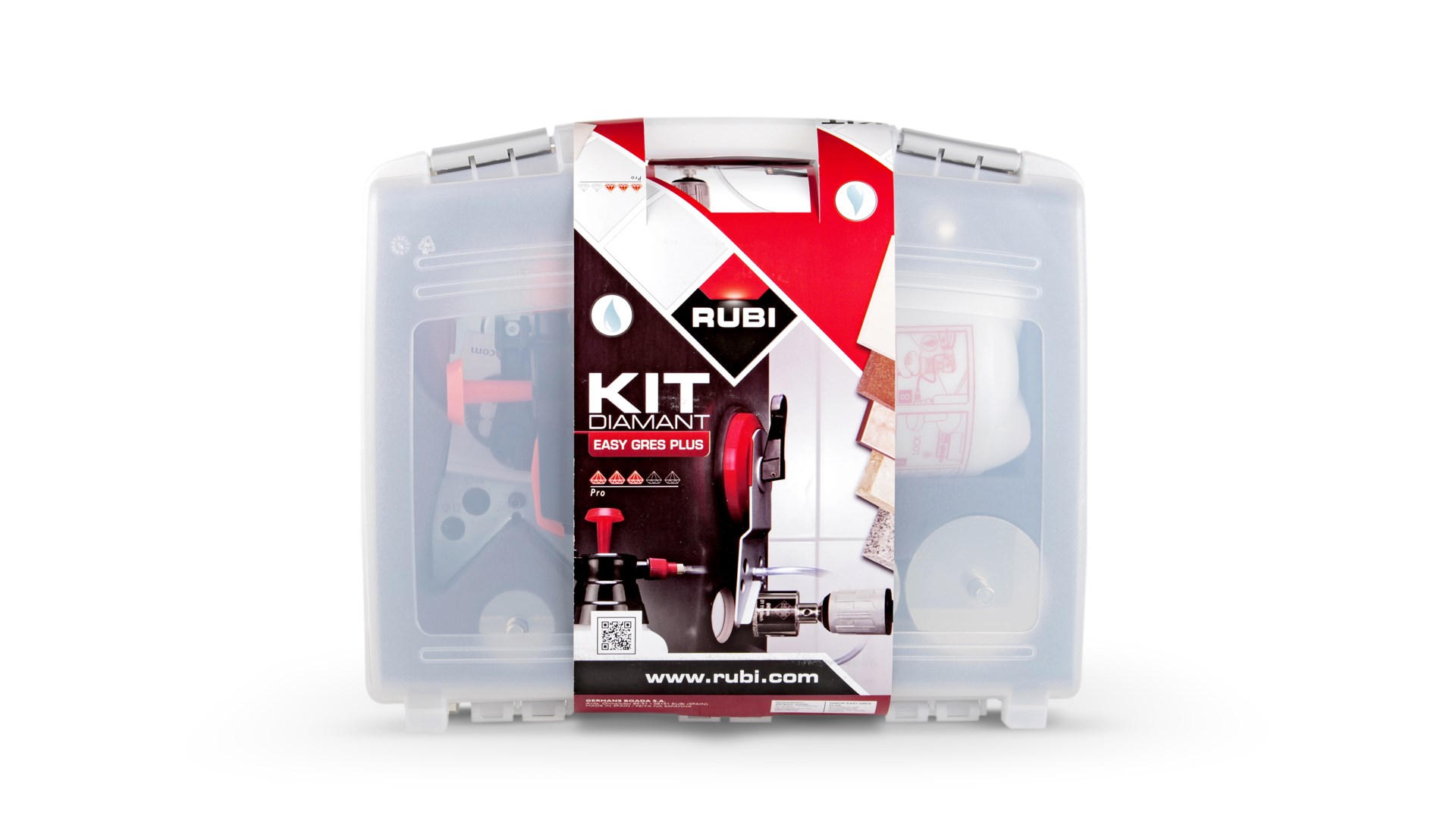 Set za bušenje RUBI WET PORCELAIN TILE DRILLING SET 20 28 35 43 50 65 75 + MULTIDRILL + HYDRONETTE-1
