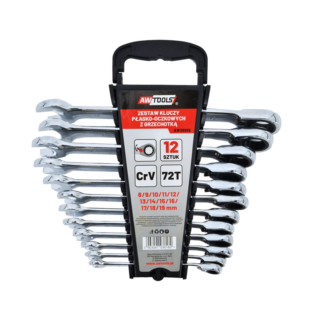 Komplet ključeva s trakačem AWTOOLS, model 12 komada 8-19mm (set od 12 komada, veličine od 8 do 19 mm)-3