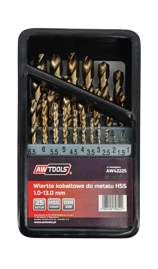 Komplet svrdla za metal AWTOOLS, Cobalt Set 25 komada (kobalt, 25 komada)-0