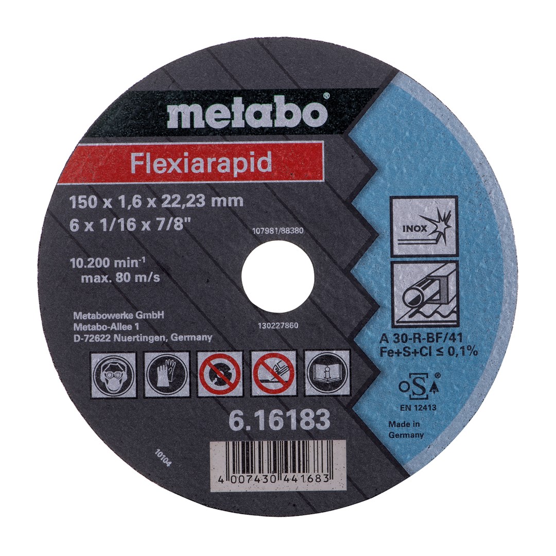 Kutna brusilica METABO W 18 LTX 150 QUICK (Napon baterije 18 V, Kapacitet baterije 5200 mAh, Maksimalna brzina 8000 RPM, Promjer brusne ploče 15 cm, Težina 2.4 kg)-12