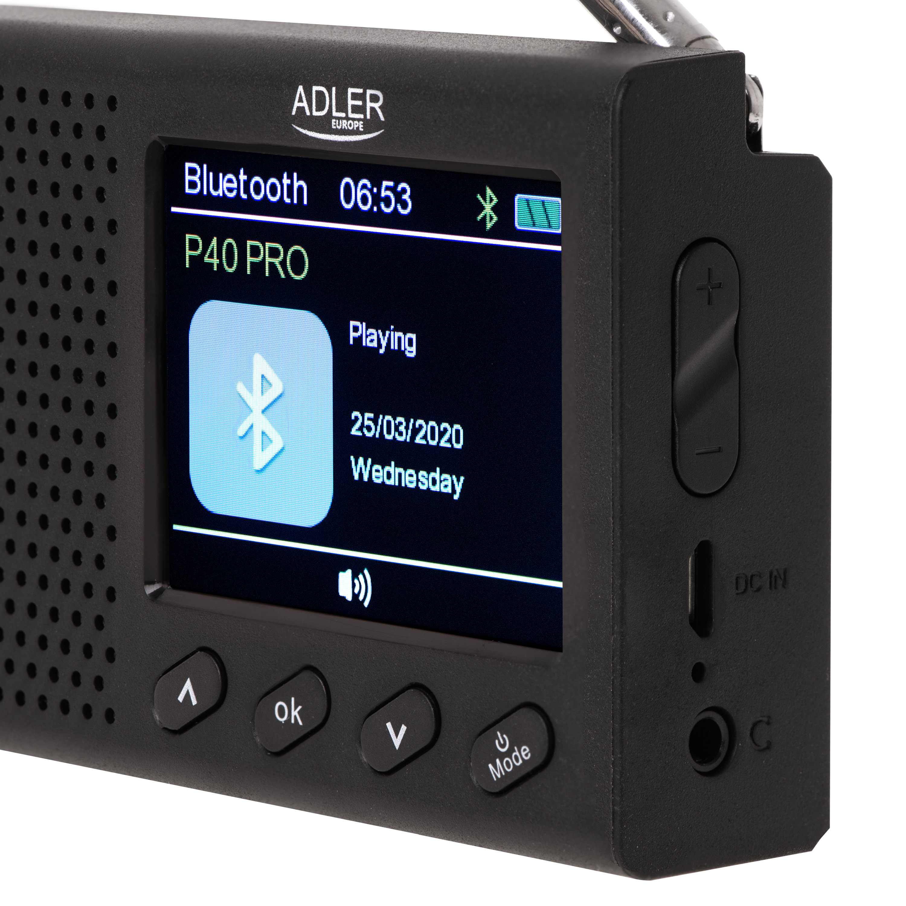 Prijenosni radio ADLER AD 1198 (FM, funkcija alarma) crni-9