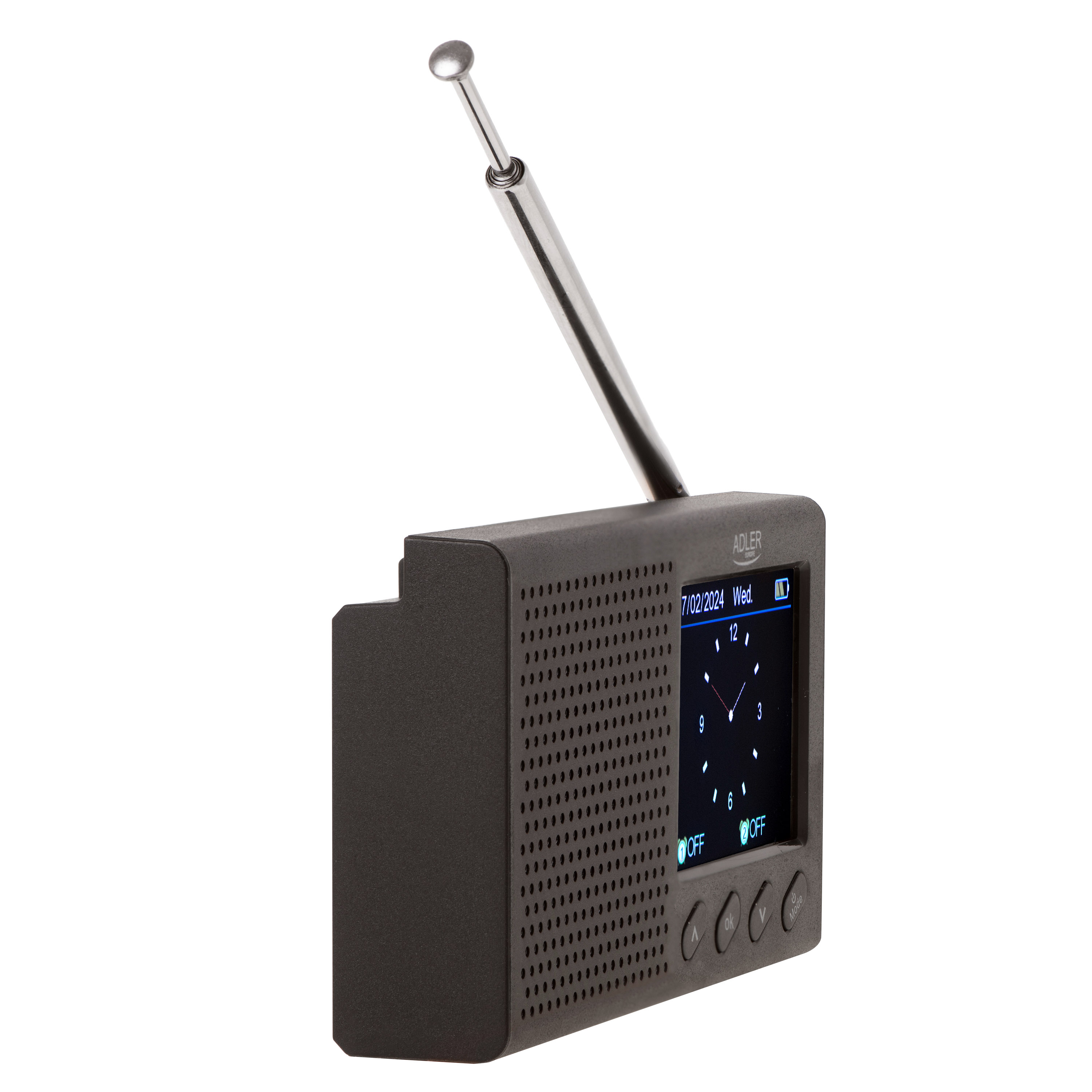 Prijenosni radio ADLER AD 1198 (FM, funkcija alarma) crni-7
