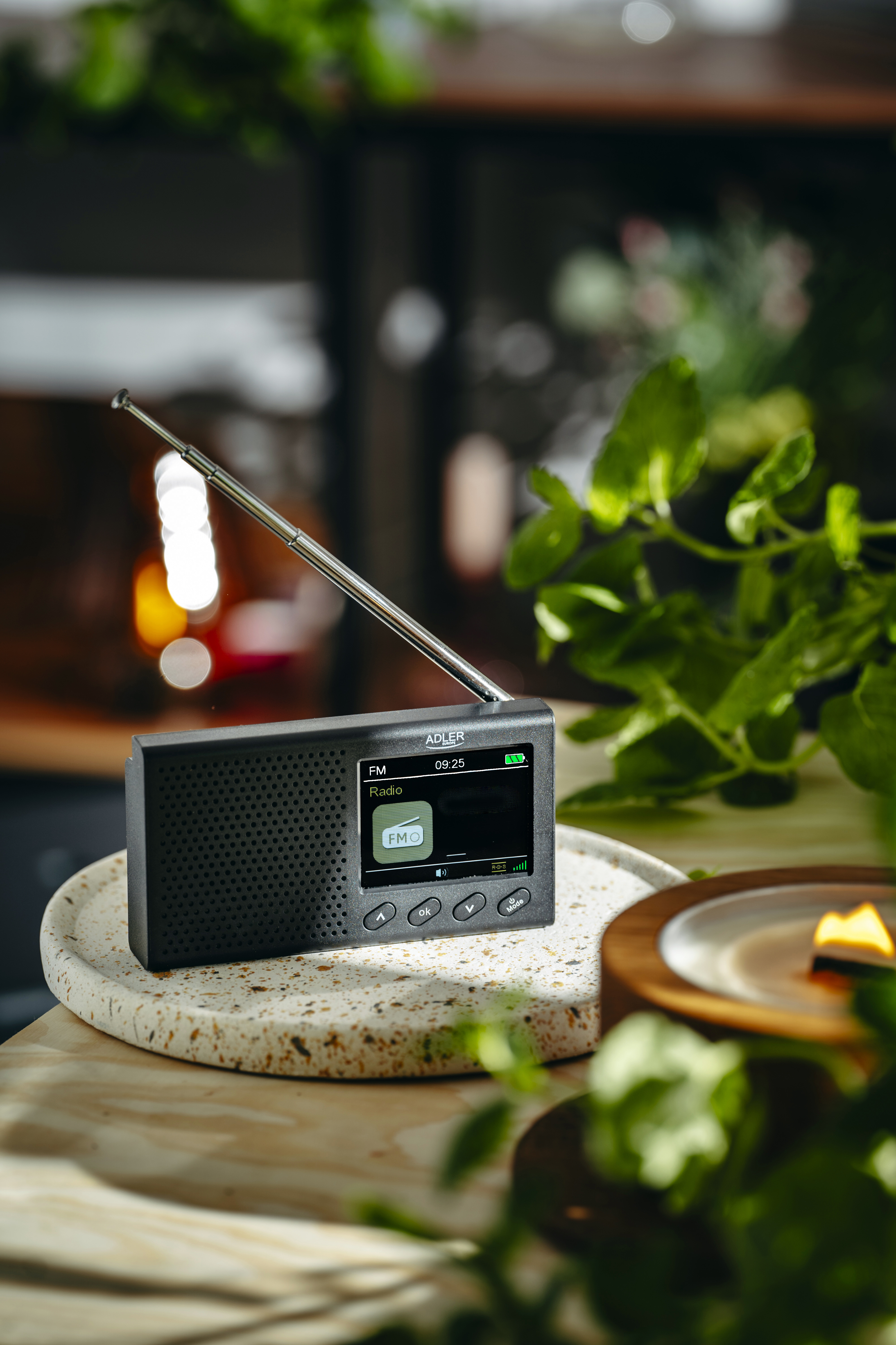 Prijenosni radio ADLER AD 1198 (FM, funkcija alarma) crni-3