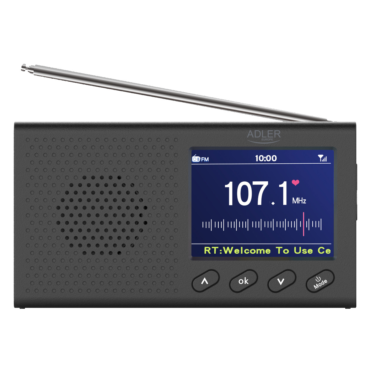 Prijenosni radio ADLER AD 1198 (FM, funkcija alarma) crni-10