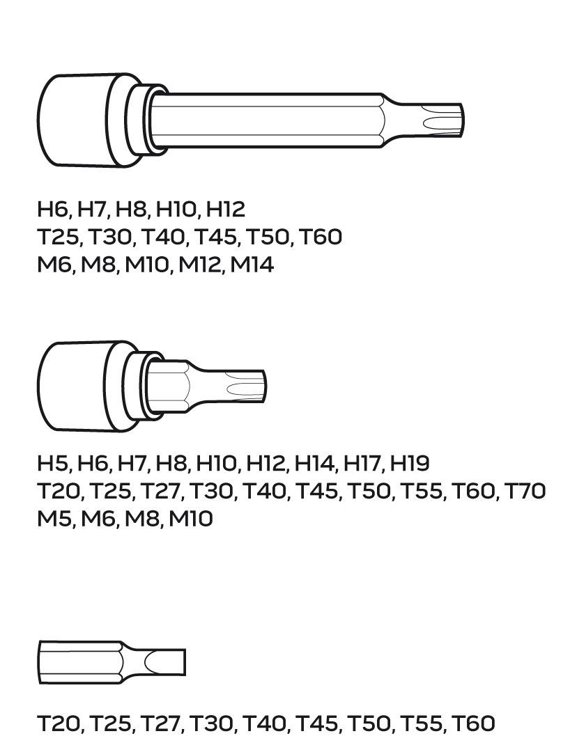 Set bitova s nasadkama NEO TOOLS 08-713 (49 komada, Torx i šesterokutni)-1
