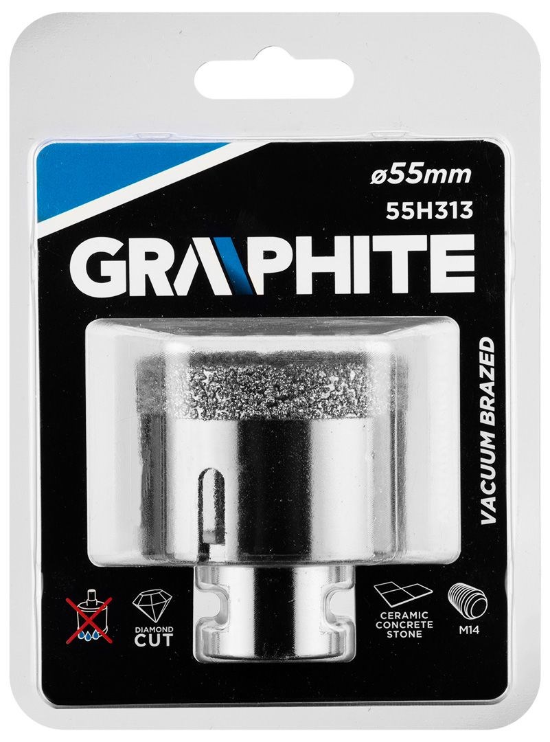 Dijamantna kruna za bušenje GRAPHITE 55H313 (55 mm, M14)-1