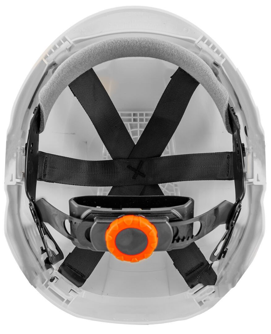 Zaštitna kaciga NEO TOOLS 97-211 za rad na visini (bijela boja, 10 ventilacijskih otvora)-1