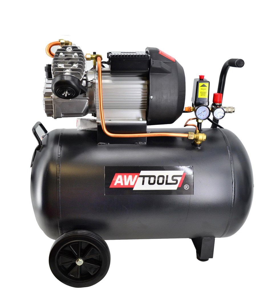 Uljeni kompresor AWTOOLS ZVA-50L V (kapacitet 370/min, spremnik 50l)