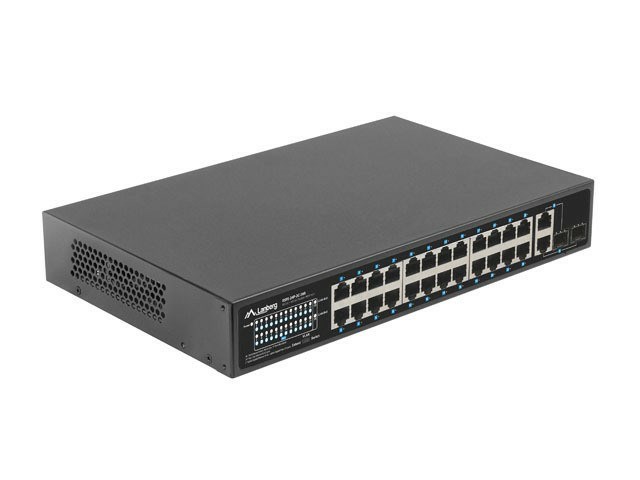 Mrežni prekidač LANBERG Switch rack 19" POE+ 24x 100Mb PoE+ /2x SFP ETHERNET 360W (24 priključka PoE+, 2 SFP utora, 360W)-5