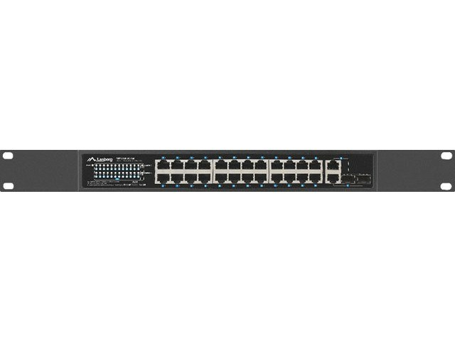 Mrežni prekidač LANBERG Switch rack 19" POE+ 24x 100Mb PoE+ /2x SFP ETHERNET 360W (24 priključka PoE+, 2 SFP utora, 360W)-0
