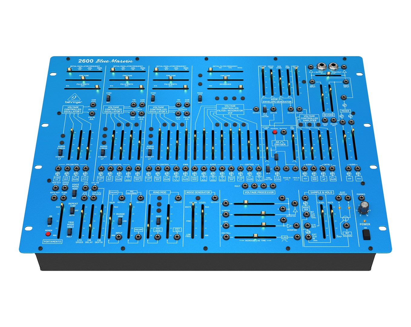 Analogni sintesajzer BEHRINGER 2600 BLUE MARVIN (semi-modularni, 3 VCO, Spring Reverb)-2