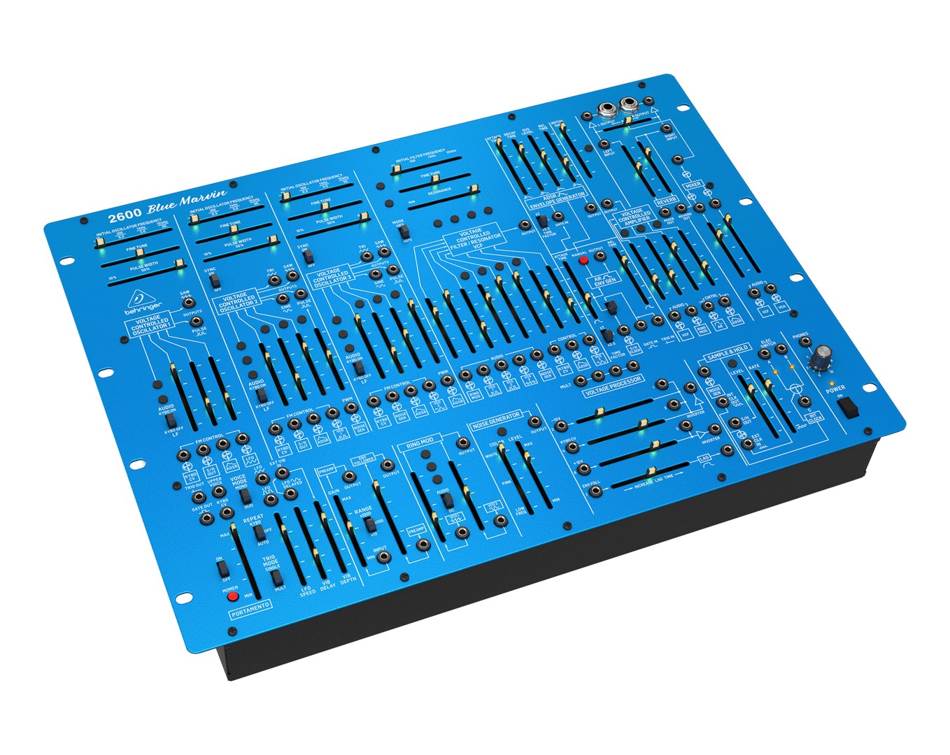 Analogni sintesajzer BEHRINGER 2600 BLUE MARVIN (semi-modularni, 3 VCO, Spring Reverb)-3