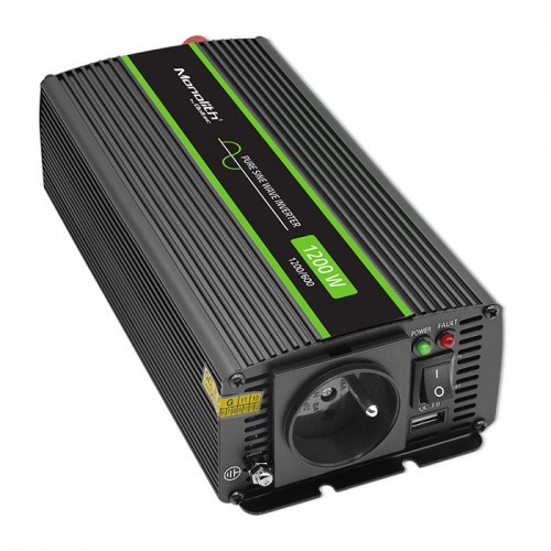 Pretvarač napona QOLTEC Monolith Auto (1200 W) crni