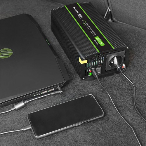 Pretvarač napajanja/inverter QOLTEC Monolith Auto (2000 W) crni-2