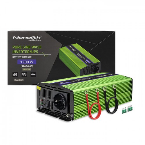 Pretvarač napona QOLTEC Monolith Auto (1200 W) zeleni-1