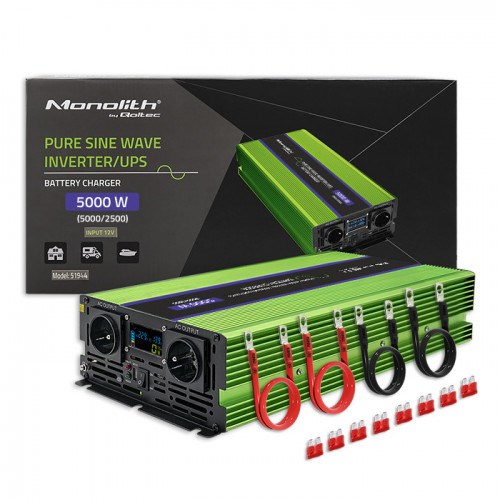 Pretvarač napona QOLTEC Monolith Auto (5000 W) zeleni-0