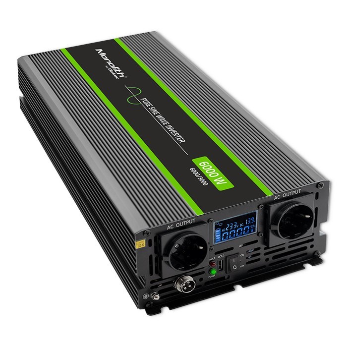 Pretvarač napona QOLTEC 51923 Monolith (3000W/6000W, 24V na 230V, Čisti sinus, LCD)-14