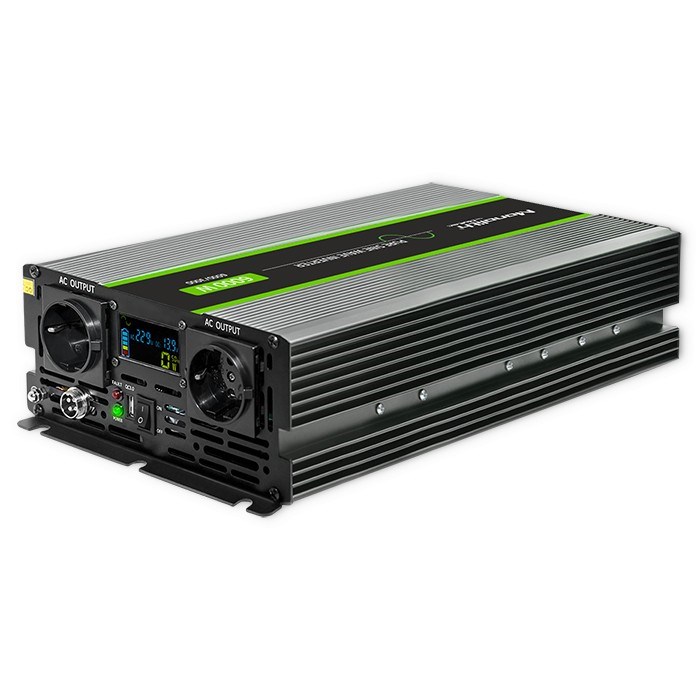 Pretvarač napona QOLTEC 51923 Monolith (3000W/6000W, 24V na 230V, Čisti sinus, LCD)-6