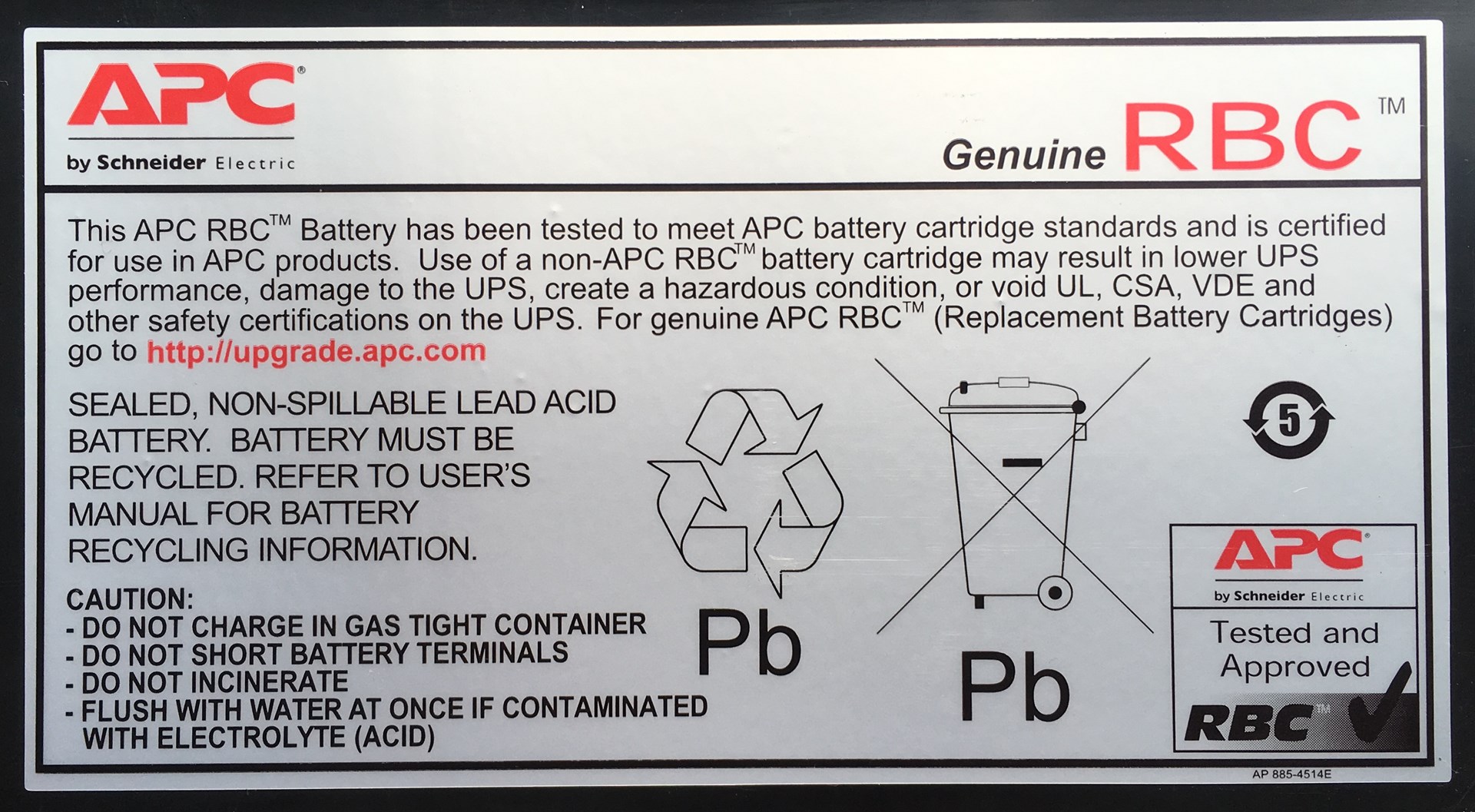 Zamjenska baterija za UPS APC RBC48 (VRLA, 7 Ah, 168 VAh)