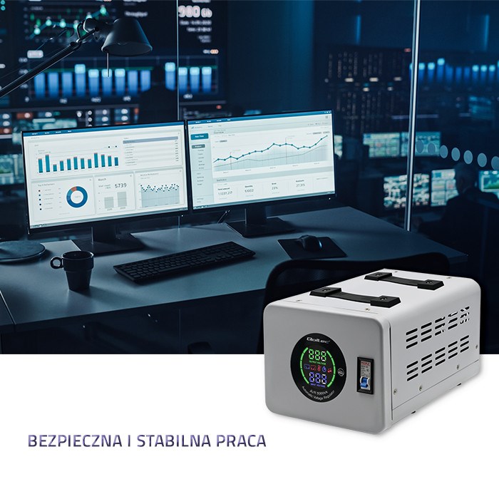 Stabilizator napona QOLTEC 50726 (AVR, 5000VA)-1