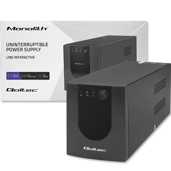 Besprekidno napajanje (UPS) QOLTEC Monolith 53777 (2000VA, 1200W, Line Interactive)-7