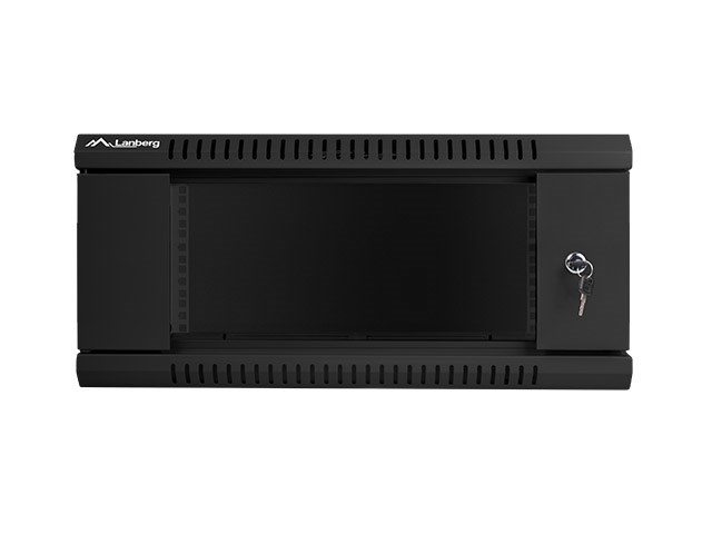 Zidni ormar LANBERG (19", 4U, 600 x 600, staklena vrata) crni-2