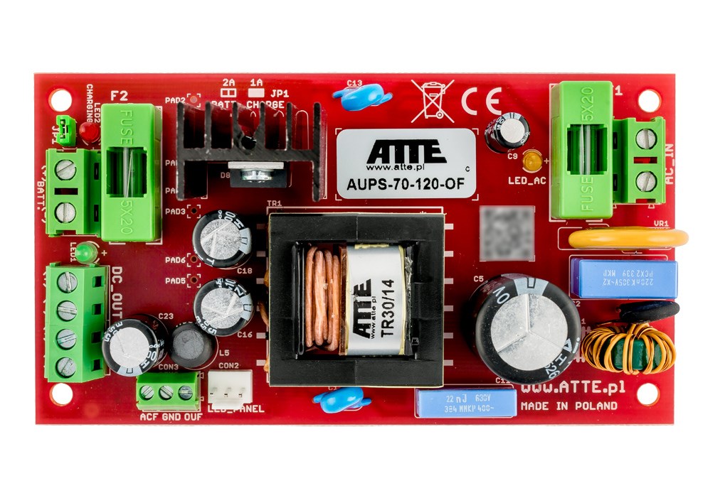 Buffer napajanje ATTE AUPS-70-120-OF (12V DC, 7A, Open Frame)
