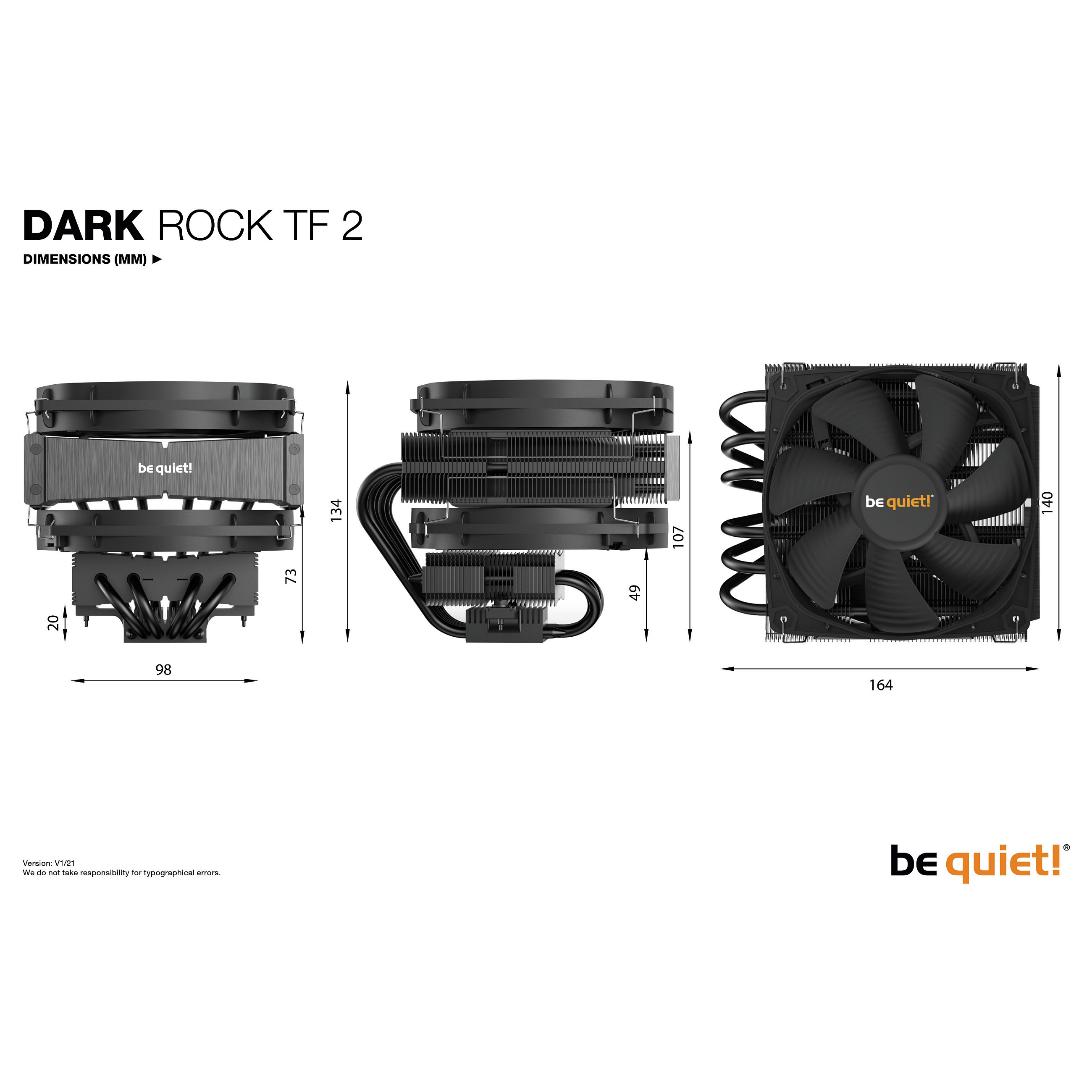 CPU hladnjak BE QUIET! Dark Rock TF 2 (135/135mm)-6