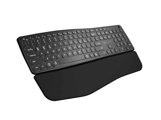 Tipkovnica NATEC Porifera (Bežična, Bluetooth + 2.4 GHz, X-Scissor, US layout, bijelo pozadinsko osvjetljenje)-1