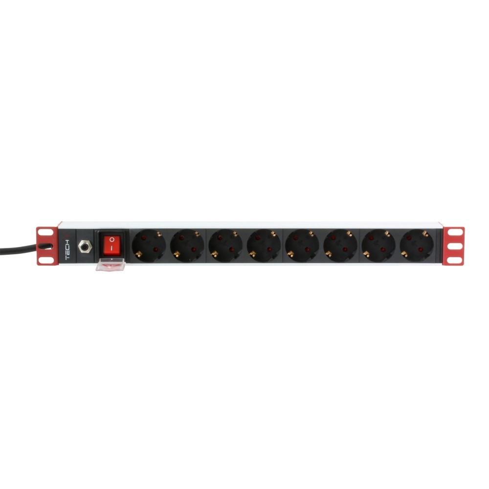 Razdjelnik napajanja za rack TECHLY 8051128106893 (1u, 19", 8x schuko, 250v/16a, kabel 3m)-2