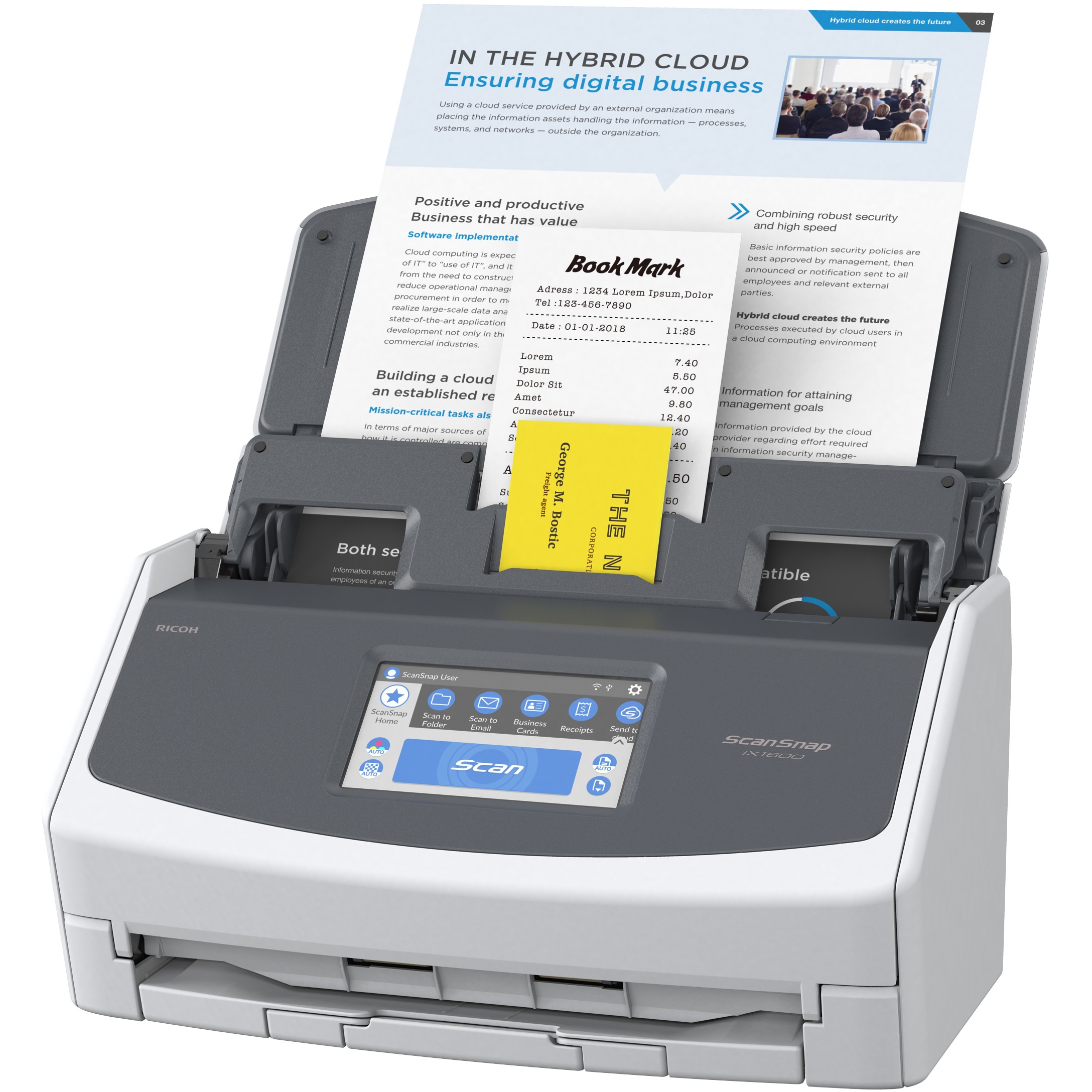 Skeniranje dokumenata SCANSNAP IX1600 (brzo dvostrano skeniranje, Wi-Fi, USB)-5