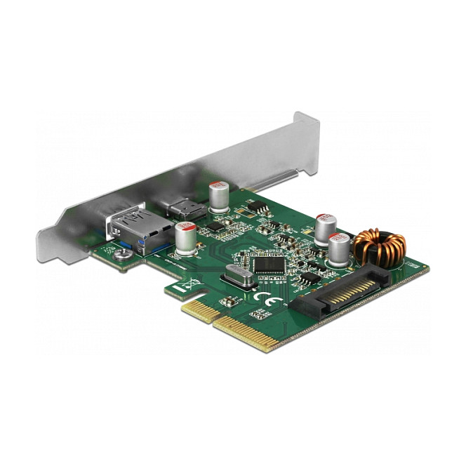 Delock PCIe 3.0 x4 na USB 3.2 Gen 2 Adapter Kartica, 1x USB-A, 1x USB-C-2