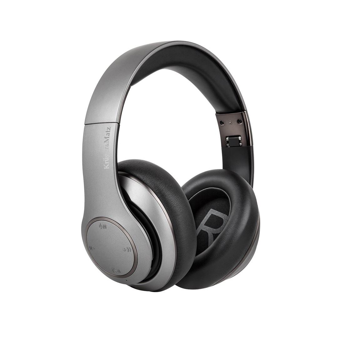 Slušalice KRUGER&MATZ Street 3 Wireless (Bluetooth 5.0, mikrofon, AUX 3,5 mm, baterija do 15 h, grafitna boja)-1