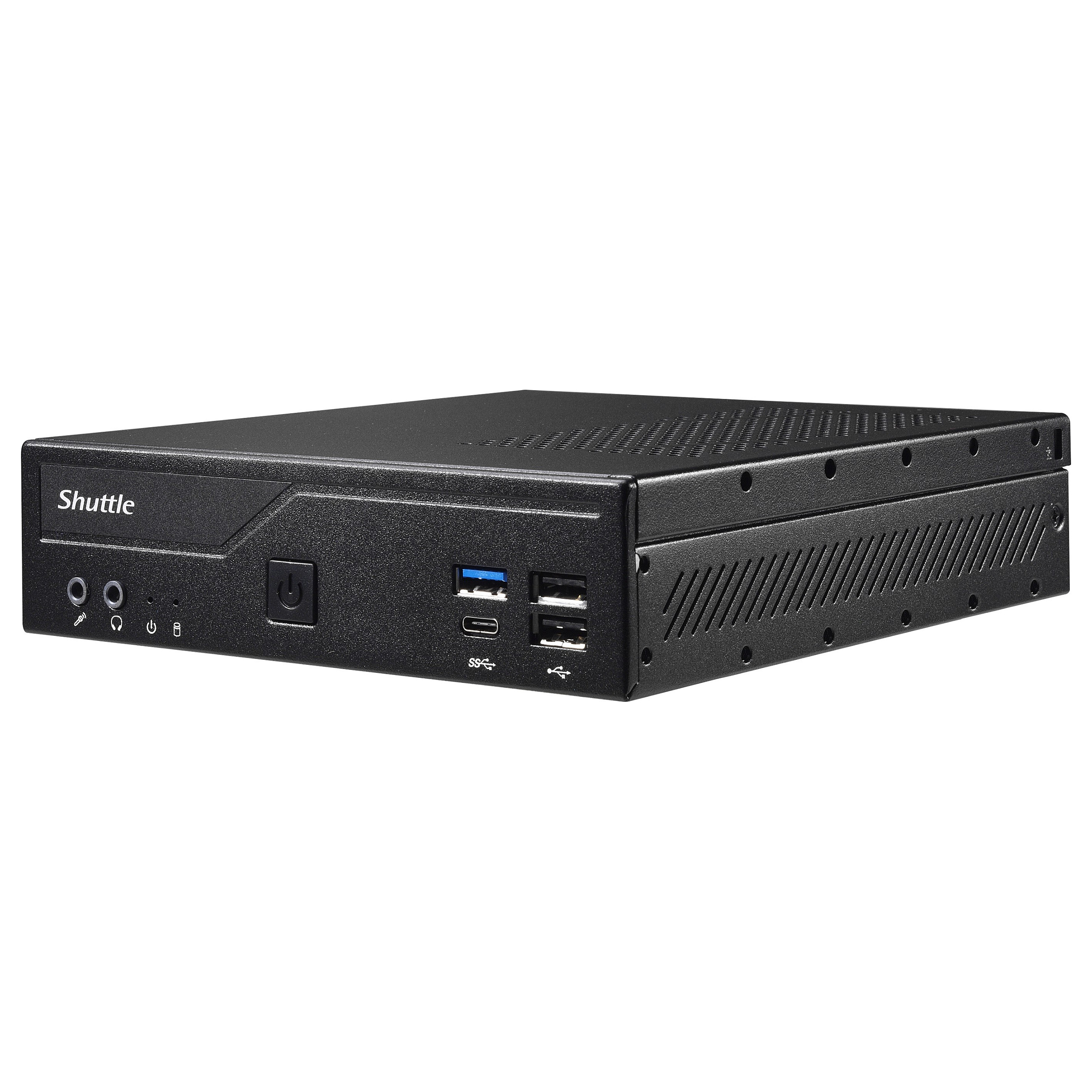 Kućište SHUTTLE XPC slim DH610 (mini PC barebone, DDR4-SDRAM, 2 SO-DIMM utora, 64 GB, Intel grafika, 3 priključena zaslona, 3840 x 2160, M.2, SATA, 120 W)-1