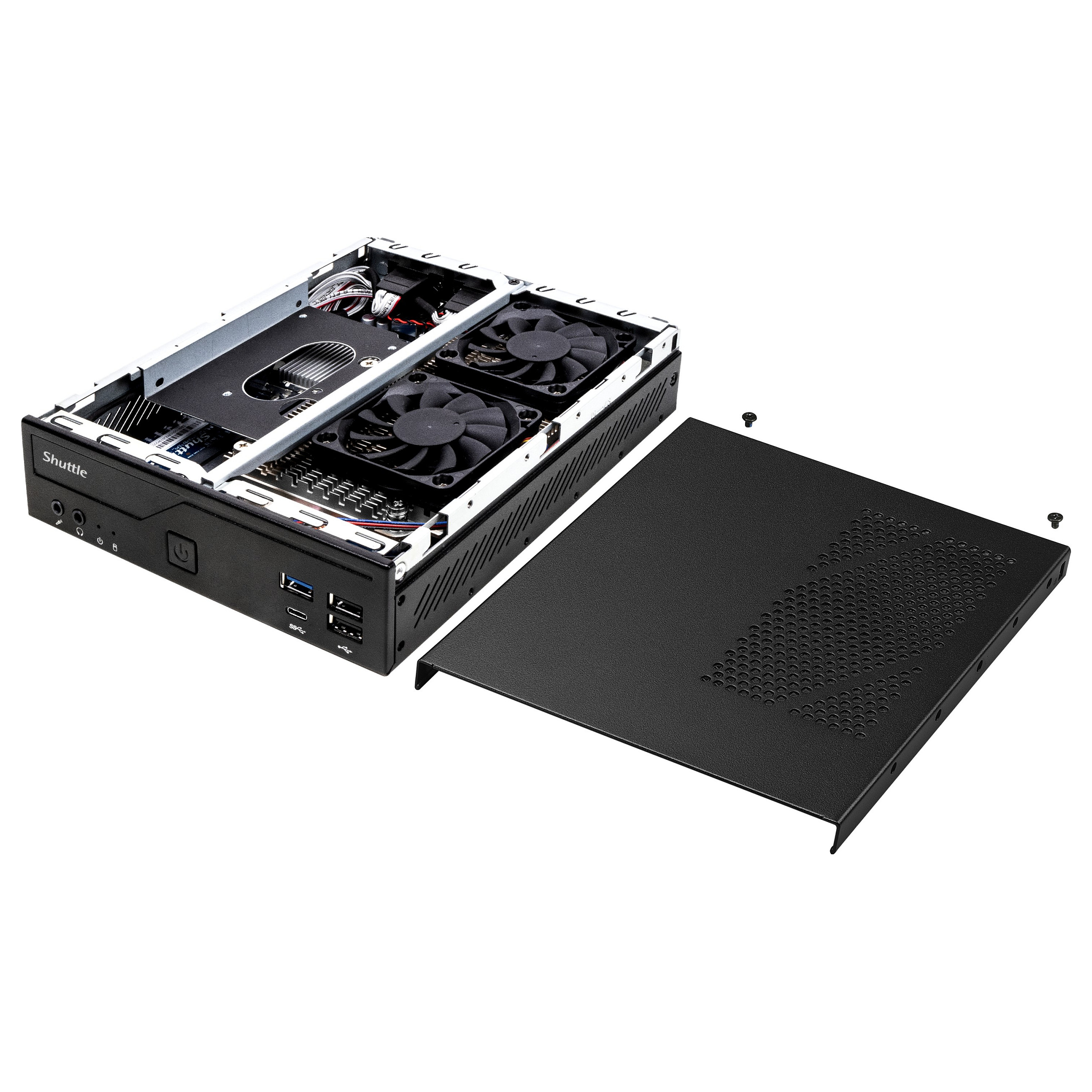 Kućište SHUTTLE XPC slim DH610 (mini PC barebone, DDR4-SDRAM, 2 SO-DIMM utora, 64 GB, Intel grafika, 3 priključena zaslona, 3840 x 2160, M.2, SATA, 120 W)-5