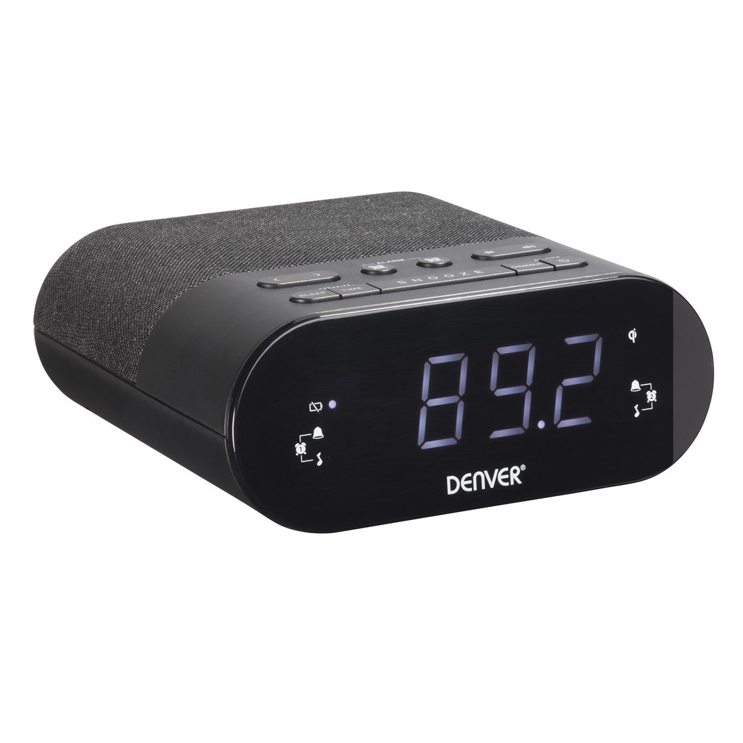 Radio budilica DENVER CRQ-107 s bežičnim punjačem, FM radio, USB-7