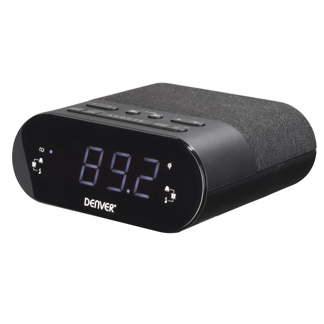 Radio budilica DENVER CRQ-107 s bežičnim punjačem, FM radio, USB-6