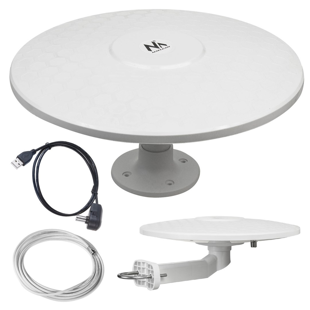 Maclean MCTV-947 Camper Active Multidirectional DVB-T Aerial, perfect for yachts, campers, caravans, trucks, cabins, balconies, patios.-0