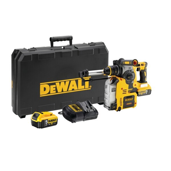 Akumulatorska udarna bušilica DEWALT DCH275P2 (18V, 2x 5.0Ah, SDS-Plus, motor bez četkica, kofer)-0