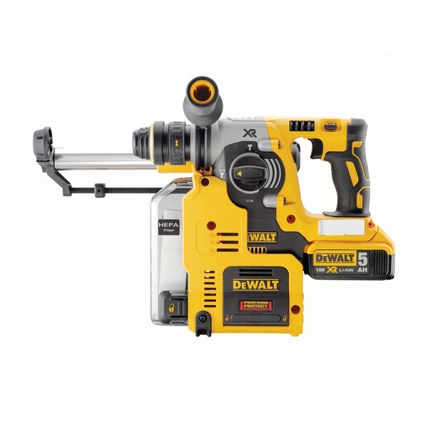 Akumulatorska udarna bušilica DEWALT DCH275P2 (18V, 2x 5.0Ah, SDS-Plus, motor bez četkica, kofer)-2